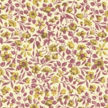 Golden Yellow and Purple Petite Calico Floral Print Paper ~ Carta Varese Italy